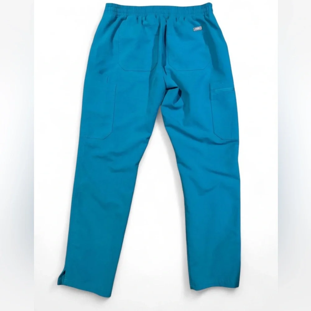 Figs Blue Joggers with Drawstring Waistband and Elastic Cuffs